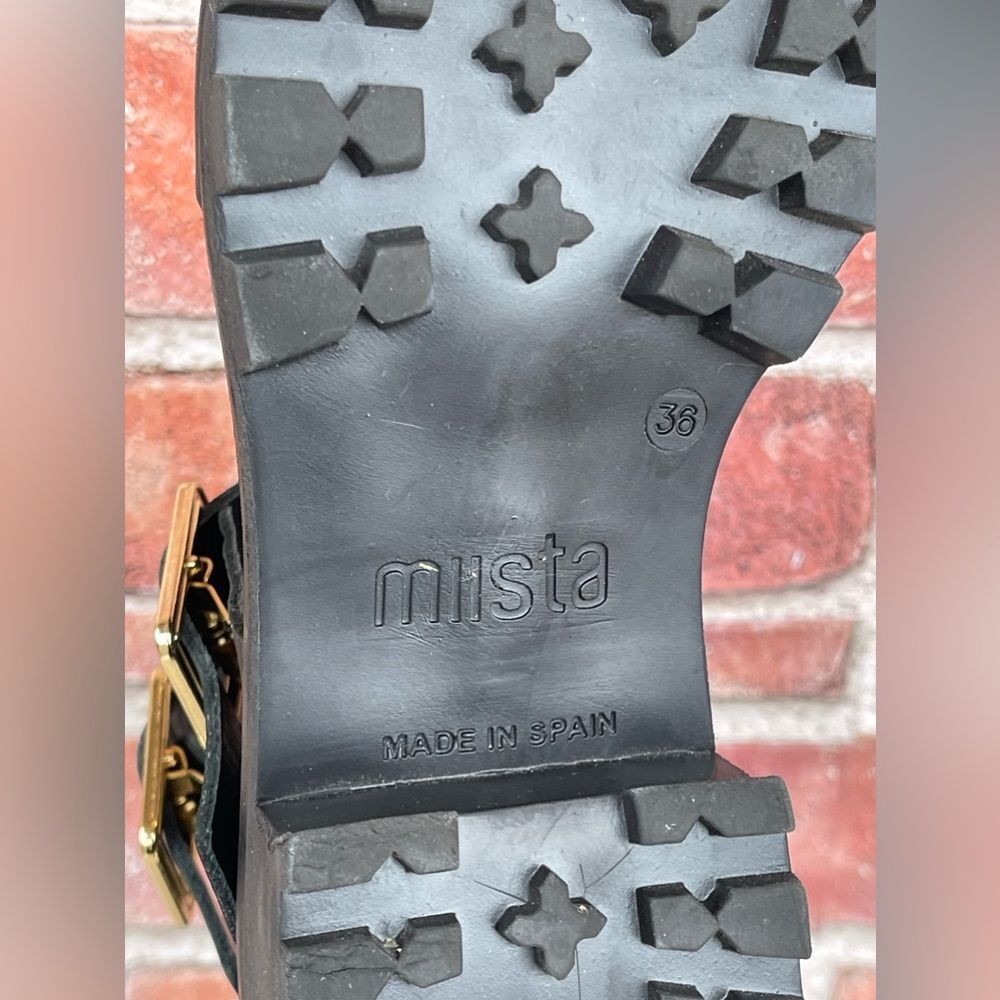 Miista Women's Patti Leather Sandals - Black size 36 /6.5 - Picture 6 of 9